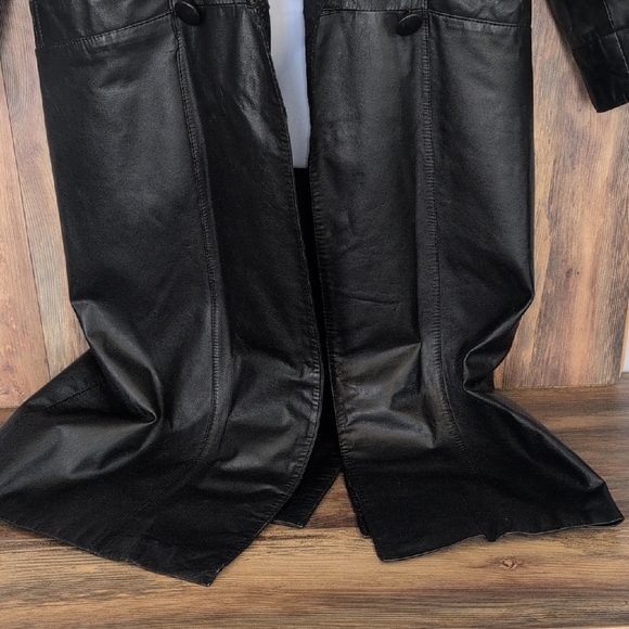 Pelle Studio Women’s Black Leather Trench Coat with Suede Accents 3006 M - Picture 4 of 12